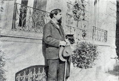 Claude Debussy in seinem Garten von French Photographer